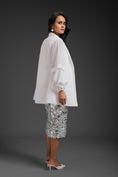 Load image into Gallery viewer, White Blazer With Organza Skirt