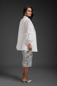 Load image into Gallery viewer, White Blazer With Organza Skirt