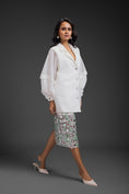 Load image into Gallery viewer, White Blazer With Organza Skirt