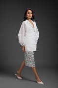 Load image into Gallery viewer, White Blazer With Organza Skirt