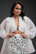 Load image into Gallery viewer, White Blazer With Organza Skirt
