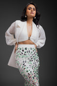 Load image into Gallery viewer, White Blazer With Organza Skirt