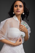 Load image into Gallery viewer, White Sheer Top With Skirt
