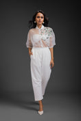 Load image into Gallery viewer, White Sheer Top Paired With Pant
