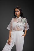 Load image into Gallery viewer, White Sheer Top Paired With Pant