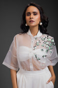 Load image into Gallery viewer, White Sheer Top Paired With Pant