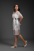 Load image into Gallery viewer, White Sheer Top With Silver Skirt