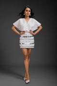 Load image into Gallery viewer, White Co-ord Set Set With Skirt
