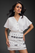 Load image into Gallery viewer, White Co-ord Set Set With Skirt