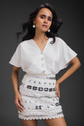 Load image into Gallery viewer, White Co-ord Set Set With Skirt