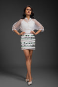 Load image into Gallery viewer, White Organza Shirt With Skirt