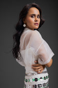 Load image into Gallery viewer, White Organza Shirt With Skirt