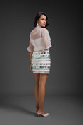 Load image into Gallery viewer, White Skirt With Neon Metallic Detail