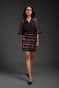 Load image into Gallery viewer, Black Organza Shirt With Skirt