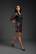 Load image into Gallery viewer, Black Organza Shirt With Skirt
