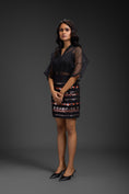 Load image into Gallery viewer, Black Organza Shirt With Skirt