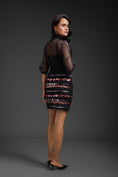 Load image into Gallery viewer, Black Organza Shirt With Skirt