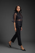 Load image into Gallery viewer, Black Sheer Top Paired With Pant