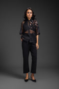 Load image into Gallery viewer, Black Sheer Top Paired With Pant