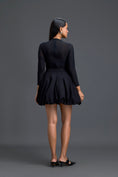 Load image into Gallery viewer, Black Leaf Detail Mesh Top