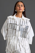 Load image into Gallery viewer, Silver Cage Panel Shirt and Wide-Leg Pants Set
