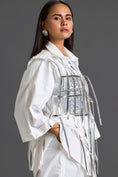 Load image into Gallery viewer, Silver Cage Panel Shirt and Wide-Leg Pants Set