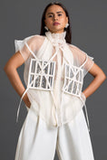 Load image into Gallery viewer, White Structured Sheer Top