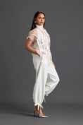Load image into Gallery viewer, White Sheer Structured Top and Tapered Pants Set