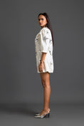Load image into Gallery viewer, White 3D Floral Blazer Dress