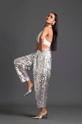 Load image into Gallery viewer, Silver Laser-Cut Trousers