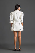 Load image into Gallery viewer, White 3D Floral Blazer Dress