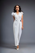 Load image into Gallery viewer, Jumpsuit with Tulle Shoulders and Neon Belt