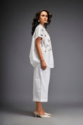 Load image into Gallery viewer, Shirt With Glossy Metallic Discs Embellishments With Wide-Leg Pants