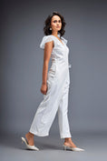 Load image into Gallery viewer, Jumpsuit with Tulle Shoulders and Neon Belt