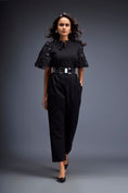Load image into Gallery viewer, Jumpsuit with Puffed Sleeves and Dual Belt