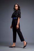 Load image into Gallery viewer, Jumpsuit with Puffed Sleeves and Dual Belt