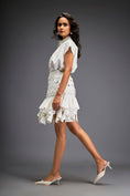 Load image into Gallery viewer, Ruffled Skirt With Structured Blouse And Metallic Embroidered Accents