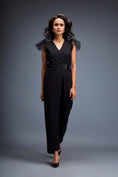 Load image into Gallery viewer, Jumpsuit with Tulle Shoulders and Neon Belt