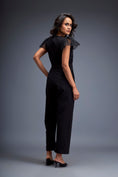 Load image into Gallery viewer, Jumpsuit with Tulle Shoulders and Neon Belt