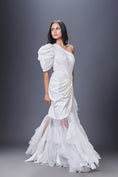 Load image into Gallery viewer, Sequin One Shoulder Bodysuit With High Low Long Skirt