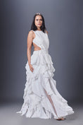 Load image into Gallery viewer, Backless Dress With A Ruffled Bottom And Fitted Top
