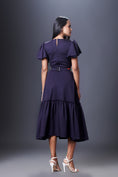 Load image into Gallery viewer, Ruffled Sleeves Dress With Gathered Bottom Comes With Belt