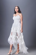 Load image into Gallery viewer, Corset Top With Net And Cutwork Detailed Skirt Comes With Belt
