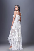 Load image into Gallery viewer, Corset Top With Net And Cutwork Detailed Skirt Comes With Belt