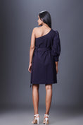Load image into Gallery viewer, One Shoulder Short Dress With Attached Belt