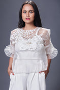 Load image into Gallery viewer, Organza Embroidered Top With Pants Set