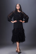 Load image into Gallery viewer, Organza Embroidered Top With Ruffled Skirt Set