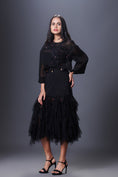 Load image into Gallery viewer, Organza Embroidered Top With Ruffled Skirt Set