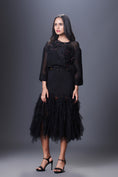 Load image into Gallery viewer, Organza Embroidered Top With Ruffled Skirt Set