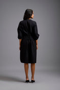 Load image into Gallery viewer, Ruched Button-Down Shirt Dress